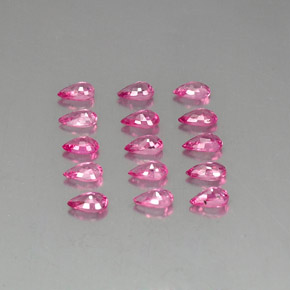 Pedras preciosas de safira rosa natural de  ct, formato de pêra, VVS-VS