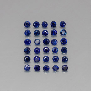 Pedras preciosas de safira azul natural de  ct, corte redondo, VVS-VS