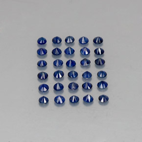 Pedras preciosas de safira azul natural de  ct, corte redondo, VVS-VS