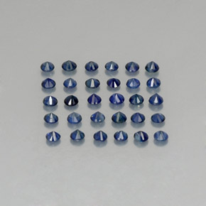 Pedras preciosas de safira azul natural de  ct, corte redondo, VVS-VS