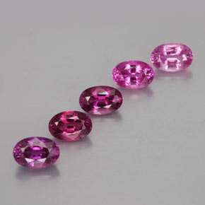 Pedras preciosas de safira rosa natural de  ct, corte oval, VVS-VS