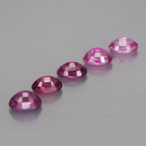 Pedras preciosas de safira rosa natural de  ct, corte oval, VVS-VS