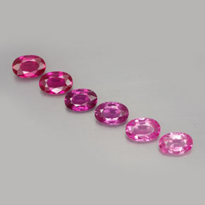 Pedras preciosas de safira rosa natural de  ct, corte oval, VVS-VS