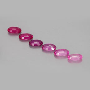 Pedras preciosas de safira rosa natural de  ct, corte oval, VVS-VS