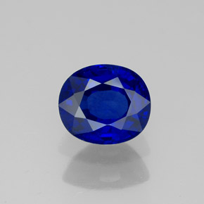 Safira azul natural 2,01ct, corte oval, VS