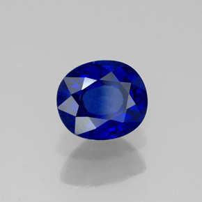 Safira azul natural 2,01ct, corte oval, VS