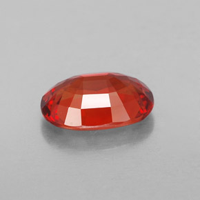 Safira laranja natural 1,90ct, corte oval, VVS