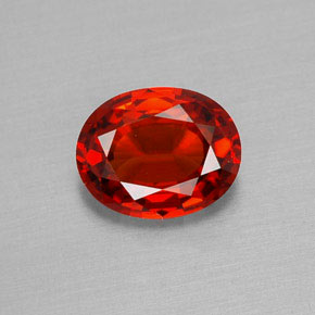 Safira laranja natural 1,21ct, corte oval, VVS