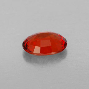 Safira laranja natural 1,21ct, corte oval, VVS