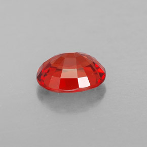 Safira laranja natural 1,59ct, corte oval, VVS