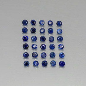 Pedras preciosas de safira azul natural de  ct, corte redondo, VVS-VS