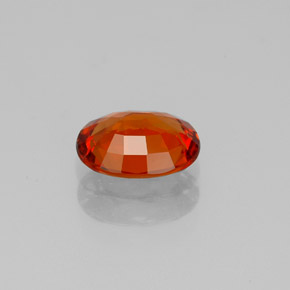 Safira laranja natural 1,21ct, corte oval, VVS