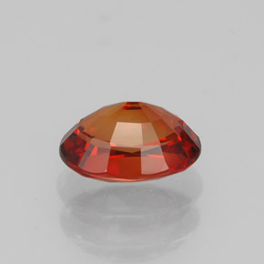 Safira laranja natural 1,09ct, corte oval, VVS