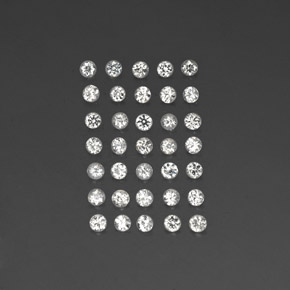 Pedras preciosas de safira branco natural de  ct, corte redondo, VVS-VS