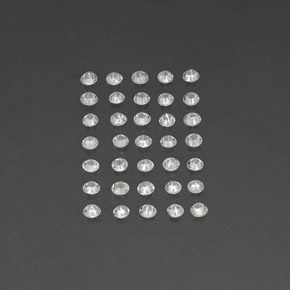 Pedras preciosas de safira branco natural de  ct, corte redondo, VVS-VS
