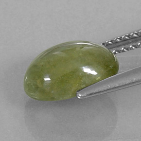 Safira verde natural 2,97ct, transparente, transparente/translúcido