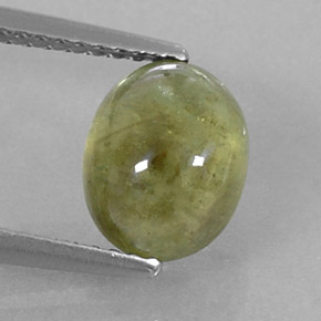 Safira verde natural 3,17ct, transparente, transparente/translúcido