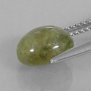 Safira verde natural 3,17ct, transparente, transparente/translúcido