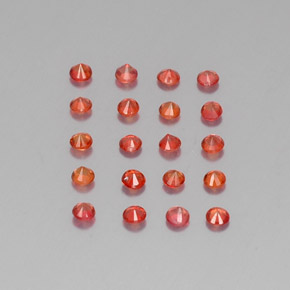 Pedras preciosas de safira laranja natural de  ct, corte redondo, VVS-VS