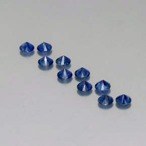 Pedras preciosas de safira azul natural de  ct, corte redondo, VVS-VS