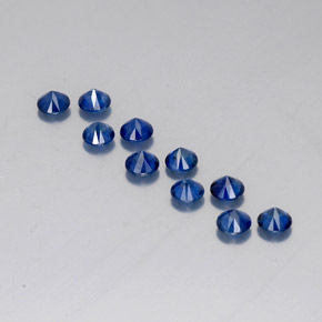 Pedras preciosas de safira azul natural de  ct, corte redondo, VVS-VS