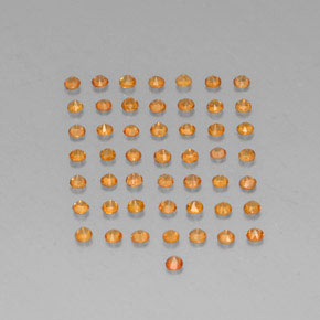 Pedras preciosas de safira laranja natural de  ct, corte redondo, VVS-VS