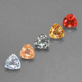 Pedras preciosas de safira multicolorido natural de  ct, trillion, VVS-VS