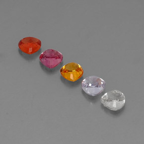 Pedras preciosas de safira multicolorido natural de 1,87 ct, trillion, VVS-VS