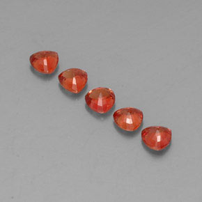 Pedras preciosas de safira laranja natural de 1,87 ct, trillion, VVS-VS