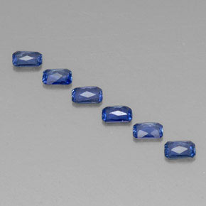 Pedras preciosas de safira azul natural de  ct, corte esmeralda, VVS-VS