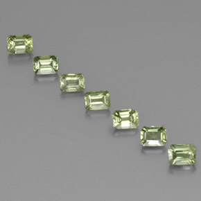 Pedras preciosas de safira verde natural de 2,07 ct, corte esmeralda, VS