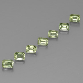 Pedras preciosas de safira verde natural de 2,07 ct, corte esmeralda, VS