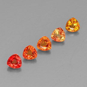 Pedras preciosas de safira multicolorido natural de 1,93 ct, trillion, VVS-VS