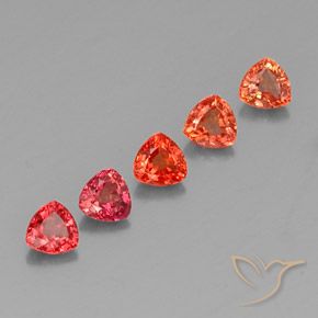 Pedras preciosas de safira multicolorido natural de 1,76 ct, trillion, VVS-VS