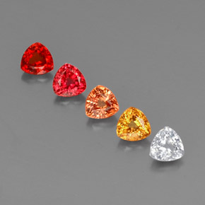 Pedras preciosas de safira multicolorido natural de  ct, trillion, VVS-VS