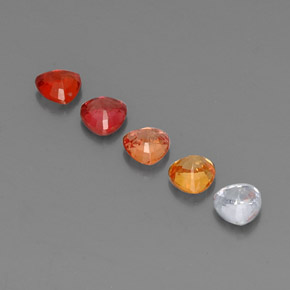 Pedras preciosas de safira multicolorido natural de  ct, trillion, VVS-VS