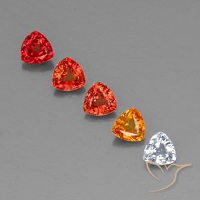 Pedras preciosas de safira multicolorido natural de 1,64 ct, trillion, VVS-VS