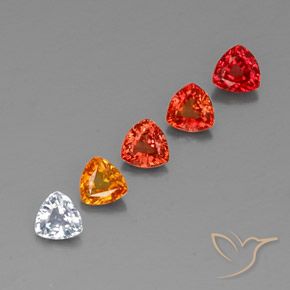 Pedras preciosas de safira multicolorido natural de 1,64 ct, trillion, VVS-VS