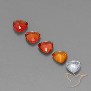 Pedras preciosas de safira multicolorido natural de 1,64 ct, trillion, VVS-VS