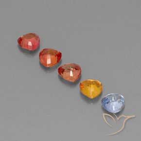 Pedras preciosas de safira multicolorido natural de 1,78 ct, trillion, VVS-VS
