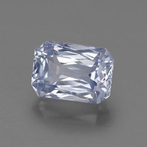 Safira azul natural 1,85ct, corte esmeralda, VS