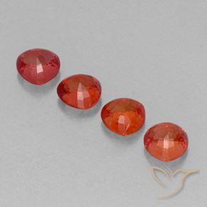Pedras preciosas de safira laranja natural de 1,62 ct, trillion, VS