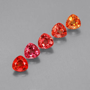 Pedras preciosas de safira multicolorido natural de 2,07 ct, trillion, VVS-VS