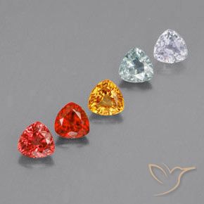 Pedras preciosas de safira multicolorido natural de 1,78 ct, trillion, VS