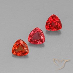 Pedras preciosas de Safira Vermelho brilhante natural de 1.03 ct, Trilhão, VS