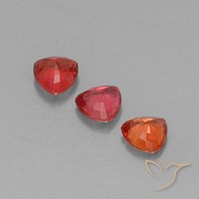 Pedras preciosas de Safira Vermelho brilhante natural de 1.03 ct, Trilhão, VS