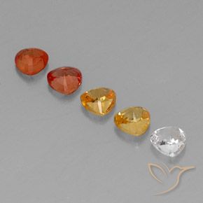 Pedras preciosas de safira multicolorido natural de 2,09 ct, trillion, VVS-VS