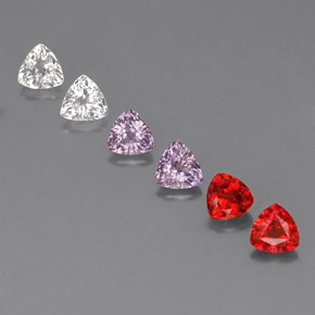 Pedras preciosas de safira multicolorido natural de 2,01 ct, trillion, VVS-VS