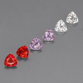 Pedras preciosas de safira multicolorido natural de 2,01 ct, trillion, VVS-VS