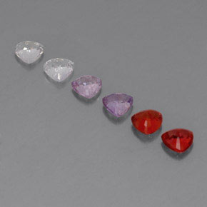 Pedras preciosas de safira multicolorido natural de 2,01 ct, trillion, VVS-VS